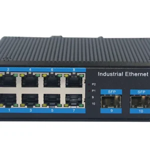 Industrial PoE Switch 10 ethernet, 8 gigabit PoE, 2 SFP uplink - immagine 2